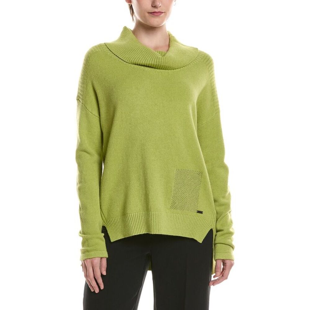 Picadilly Womens  Beaded Pocket Sweater, Green